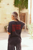 T-shirt "Ciao amore" - Nero/Rosso