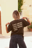 T-shirt "Ciao amore" - Marrone/Beige