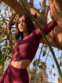 Aura Sculpt Jacket - Merlot