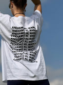 T-shirt "Andiamo al mare" - bianco/nero