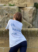 T-shirt "Oh, Mamma mia" - bianco/blu