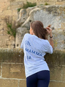 T-shirt "Oh, Mamma mia" - bianco/blu