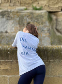 T-shirt "Oh, Mamma mia" - bianco/blu