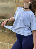 T-shirt "Oh, Mamma mia" - bianco/blu